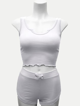 Women White Loungewear Set