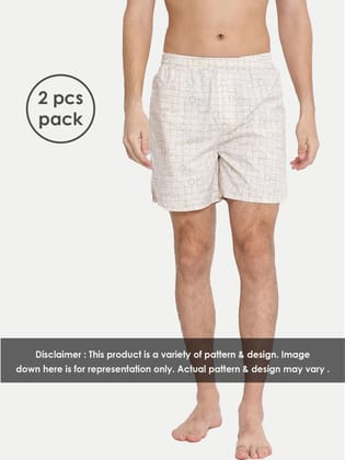 Mens Cotton Assorted Boxers 2 Pcs Pack