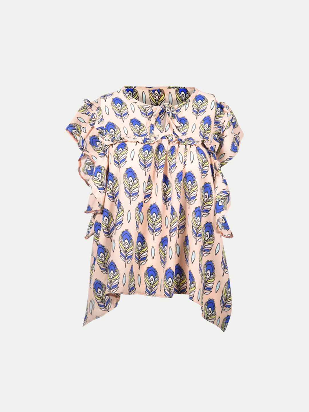 Women Beige Printed Tops