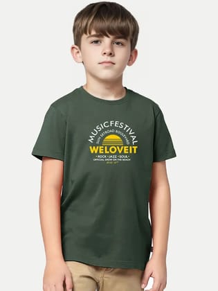 Dark Green Graphic Print T-Shirt