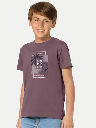 Teen Boys purple Graphic Print T-Shirt