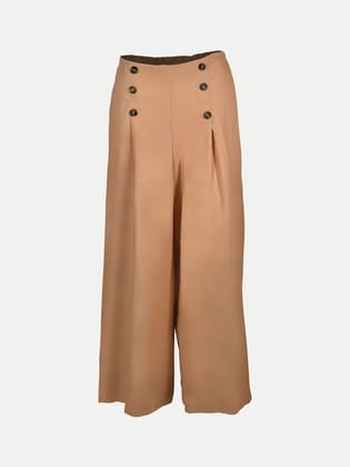 Women Beige Plazzo Pants