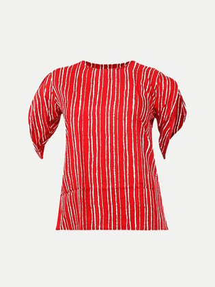 Women Cotton Fashion Striped Blouse