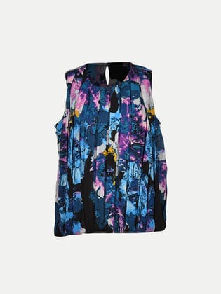 Women Multi color Floral Sleeveless Blouse