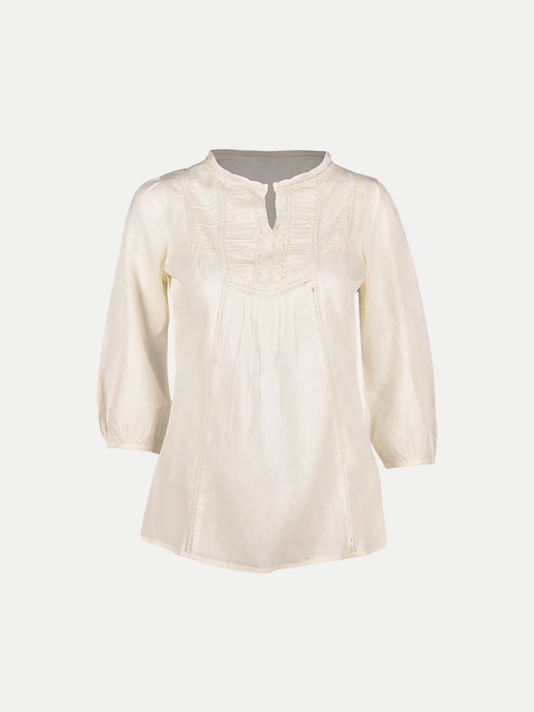 Women White Embroidery Blouse