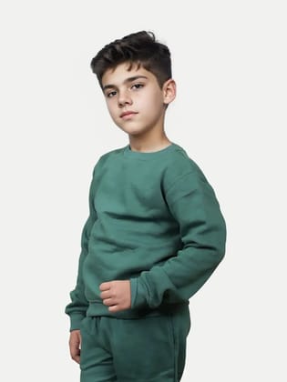 Boys Basic Green Sweatshirt