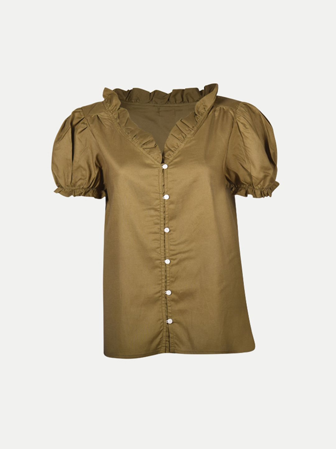 Women Green Solid Blouse