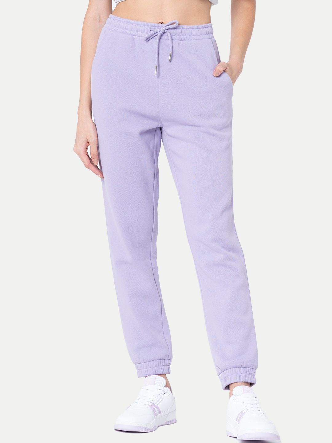 Womens Lilac   Solid Joggers