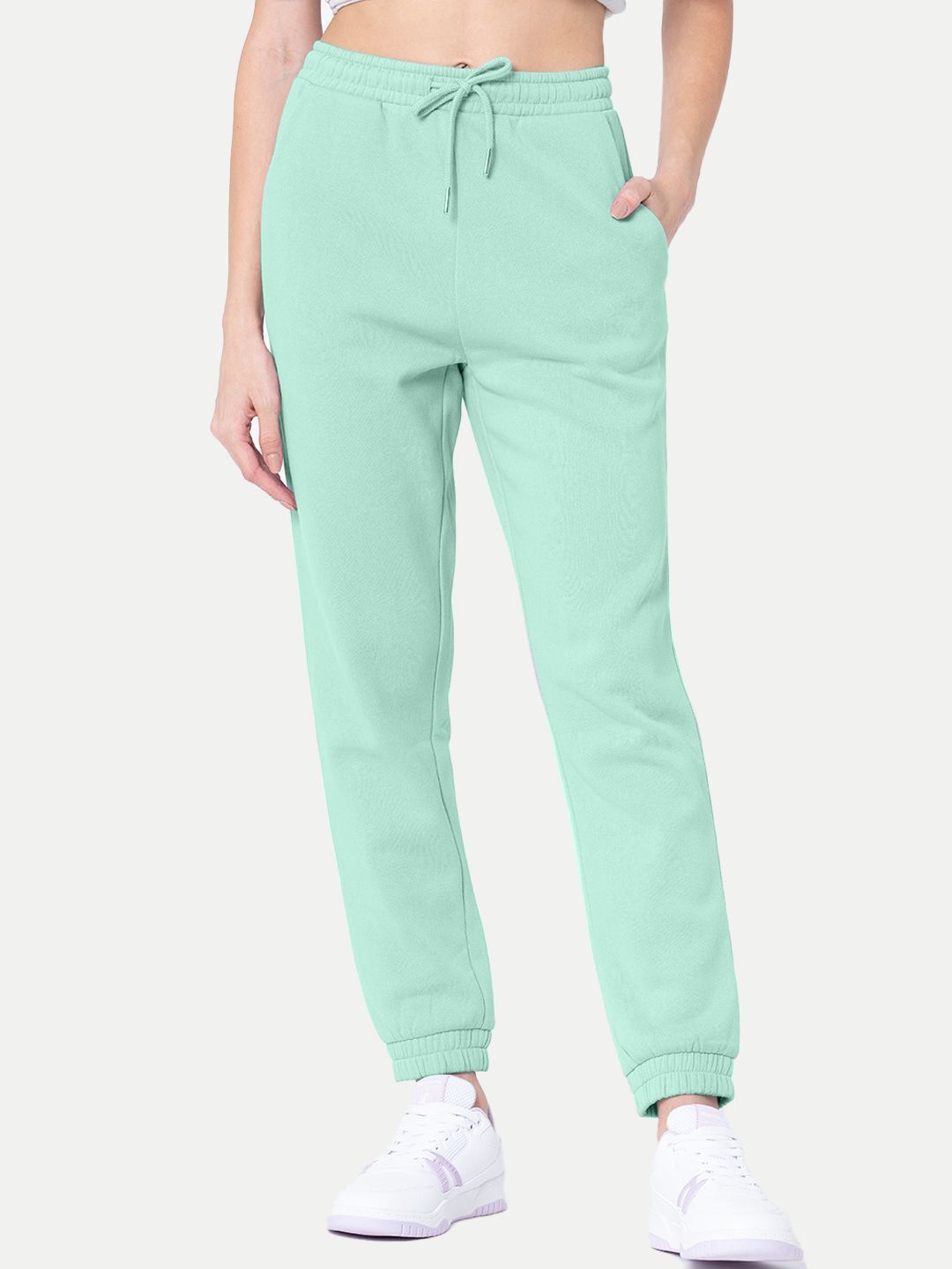 Womens Sea green   Solid Joggers