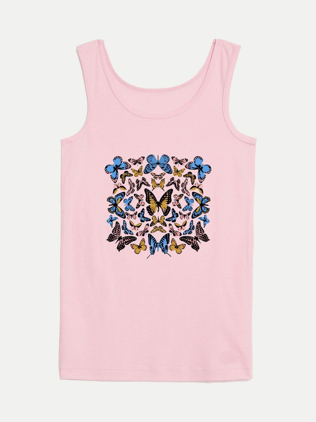 Teen Girls Pink Printed Tanktop