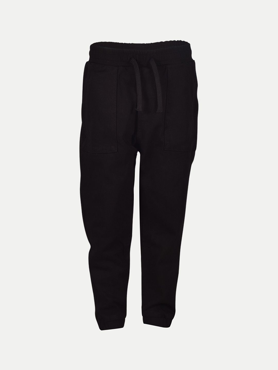 Girls Black Solid Joggers