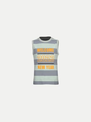 Boys Grey Striper Tanktop