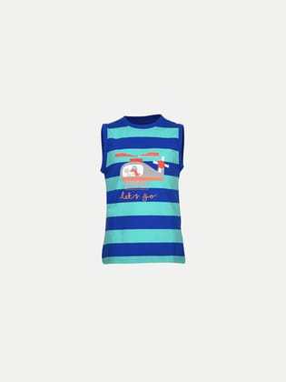 Boys Blue Striper Tanktop