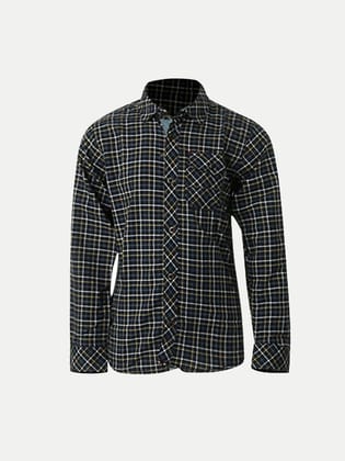 Boys Navy Checked Casual Shirt