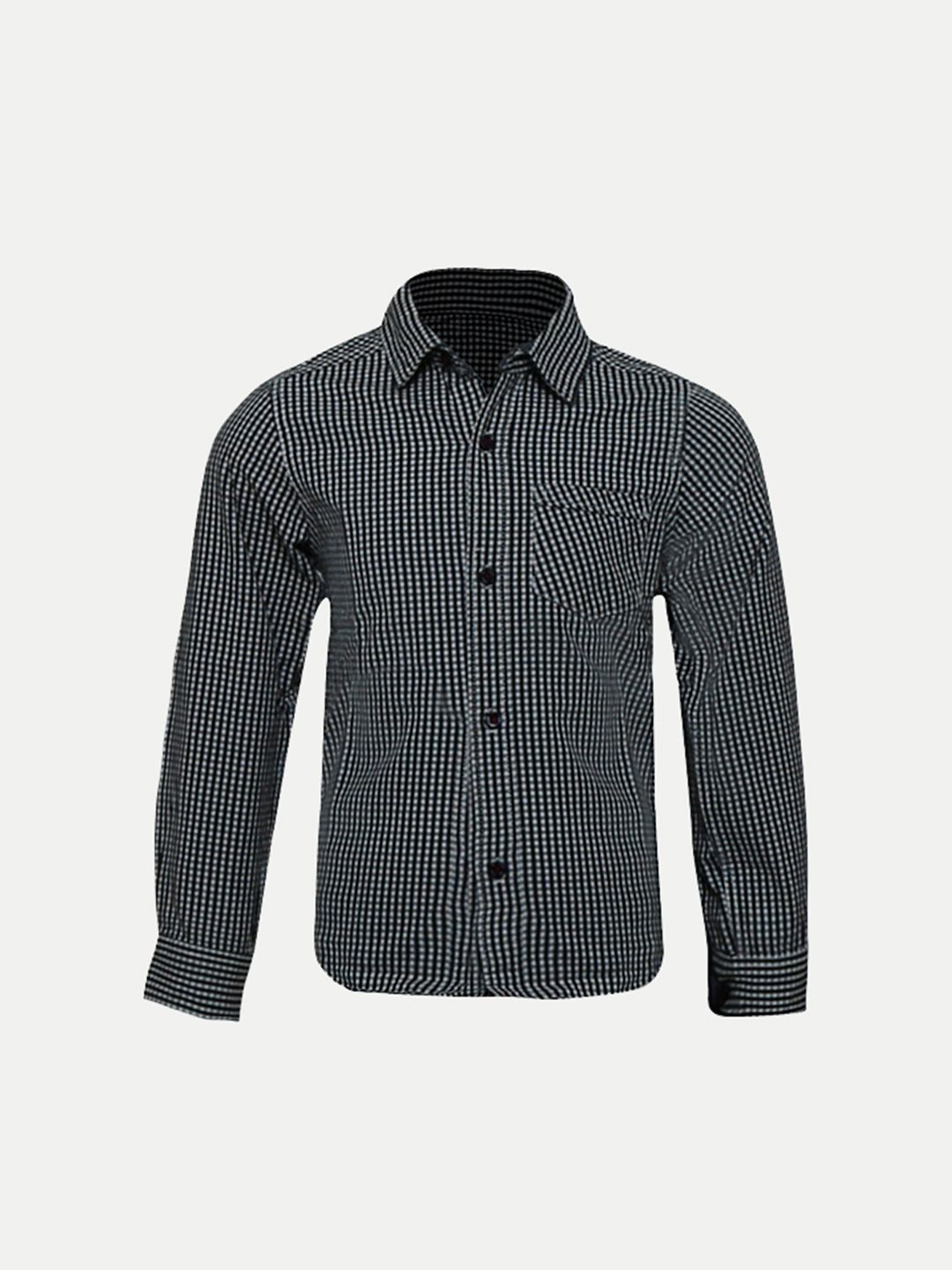 Boys Black Checked Shirt