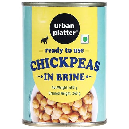 Urban Platter Ready To Use Chickpeas in Brine, 400g (Drained Weight 240g)