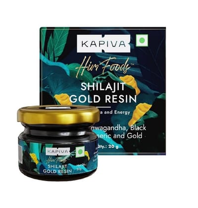 Kapiva Shilajit Gold Resin - 20g | Helps in boosting Stamina | Contains 24 Carat Gold | 100% Ayurvedic