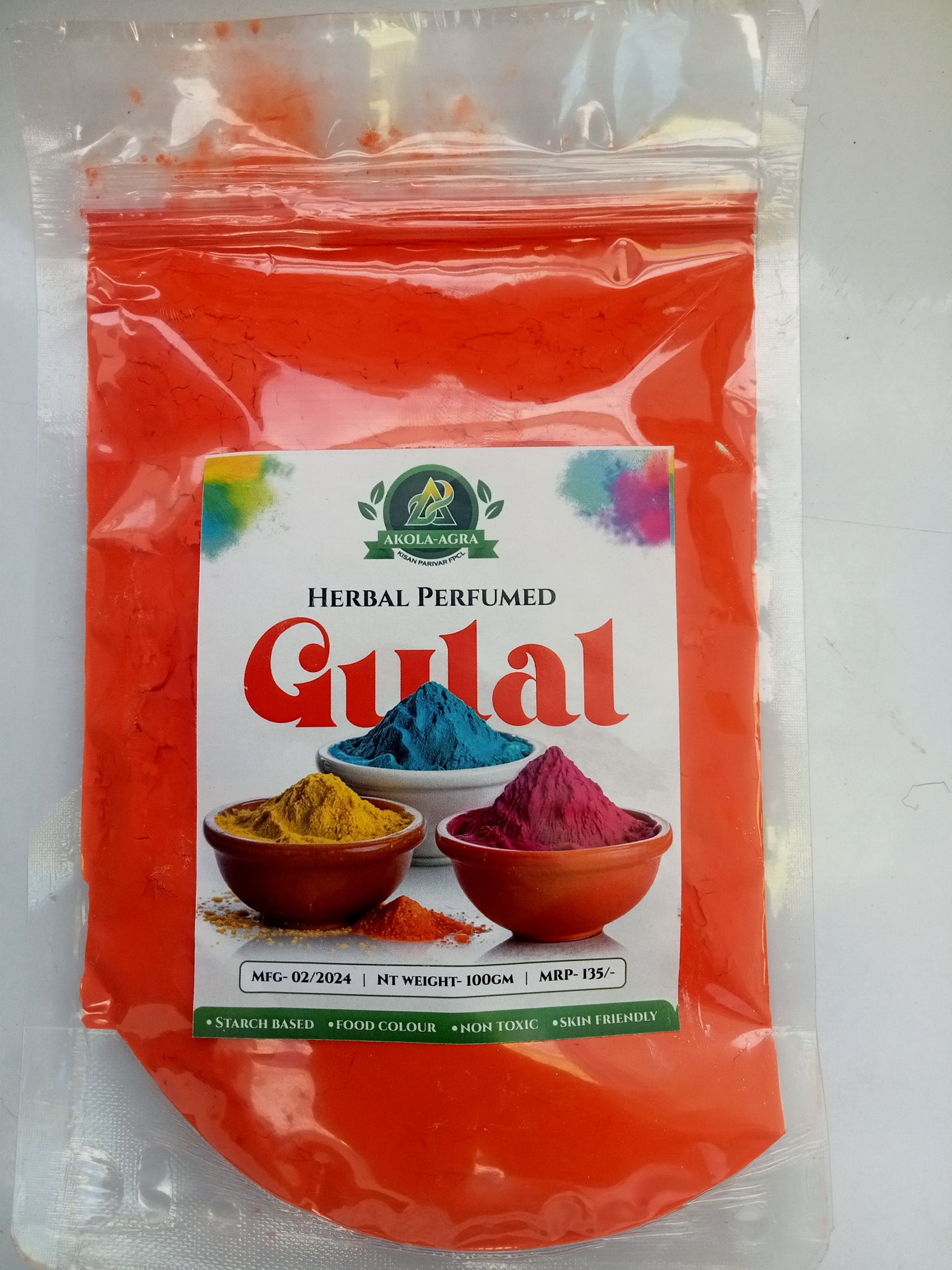 Herbal gulal red colour