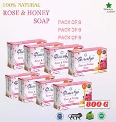 SHIWALYA Natural Rose Honey Handmade Soap | Handmade Bathing Soap | Herbal Soap Soft & Radiant Skin | Suitable for All Skin Types