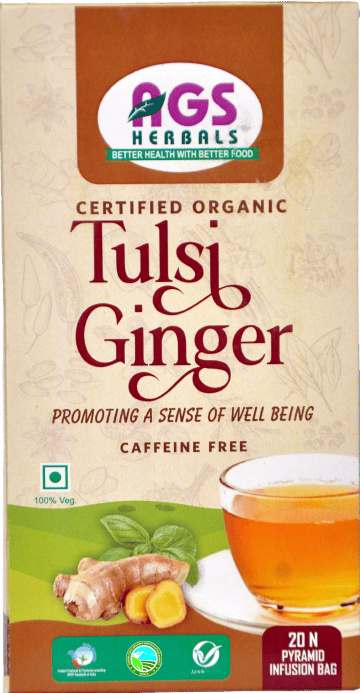 Tulsi Ginger Tea Pyramid Tea Bags