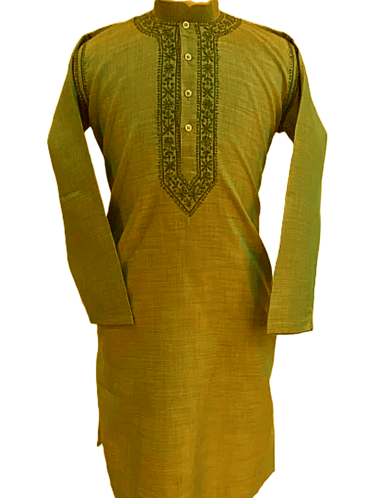 Mustard Yellow Men's Chikankari Kurta