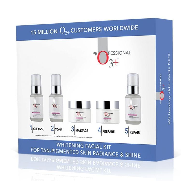 O3+ Whitening Facial Kit for Tan-Pigmented Skin (150ml+100gm)