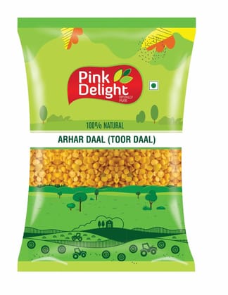 Pink Delight Unpolished Arhar Daal / Tur Daal, 1 Kg Pack