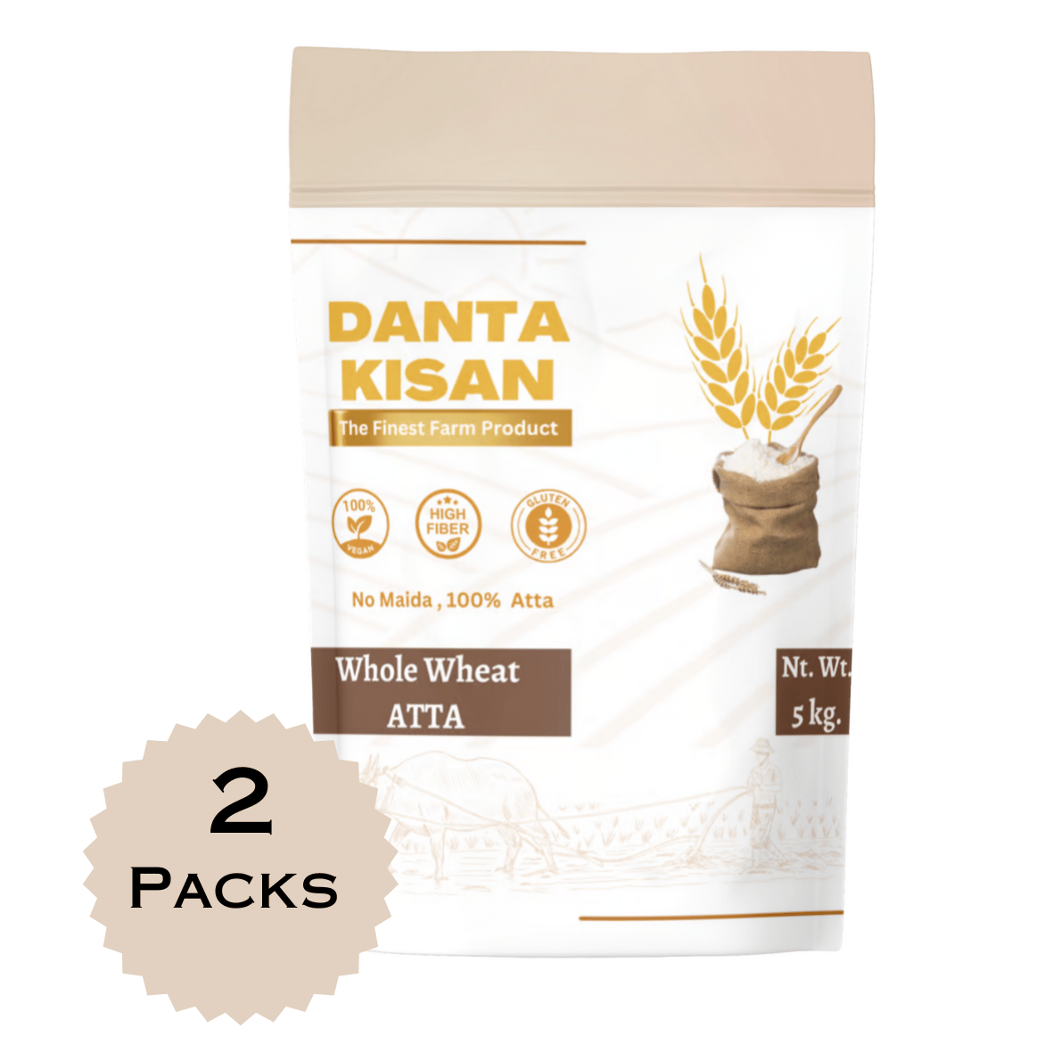 Danta Kisan Premium Wheat Flour | 2 Packs