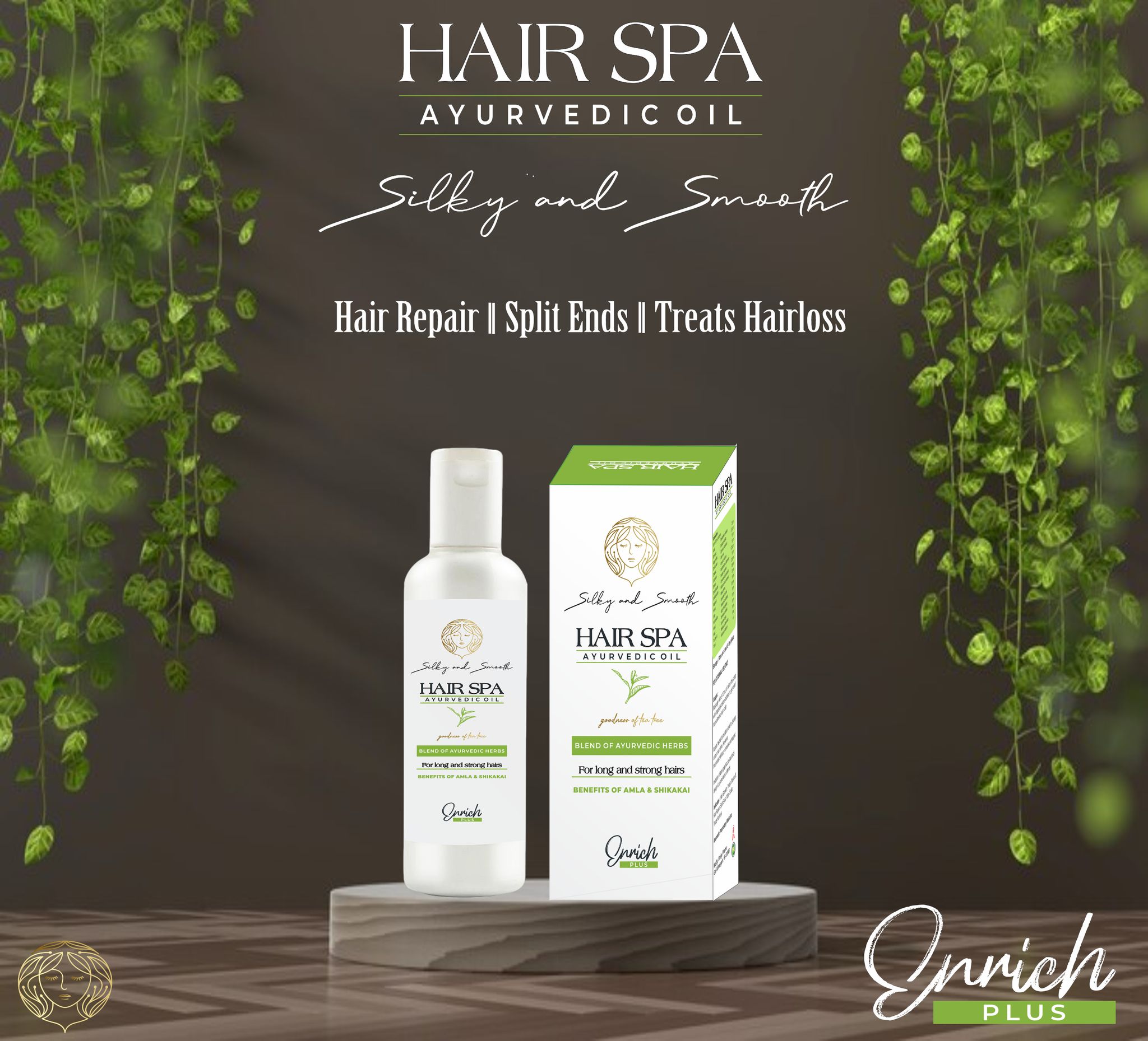 HAIR SPA  AYURVEDIC OIL WITH AMLA & SHIKAKAI 100ML. (PACK OF 2*100ML.)