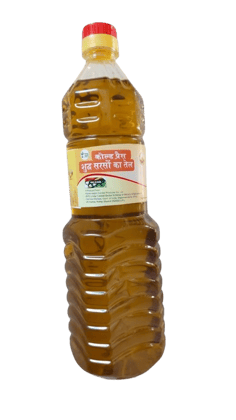 Cold Pressed & Kachi Ghani Mustard Oil - 1Ltr