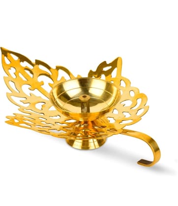 Brass Metal Leaf Diya