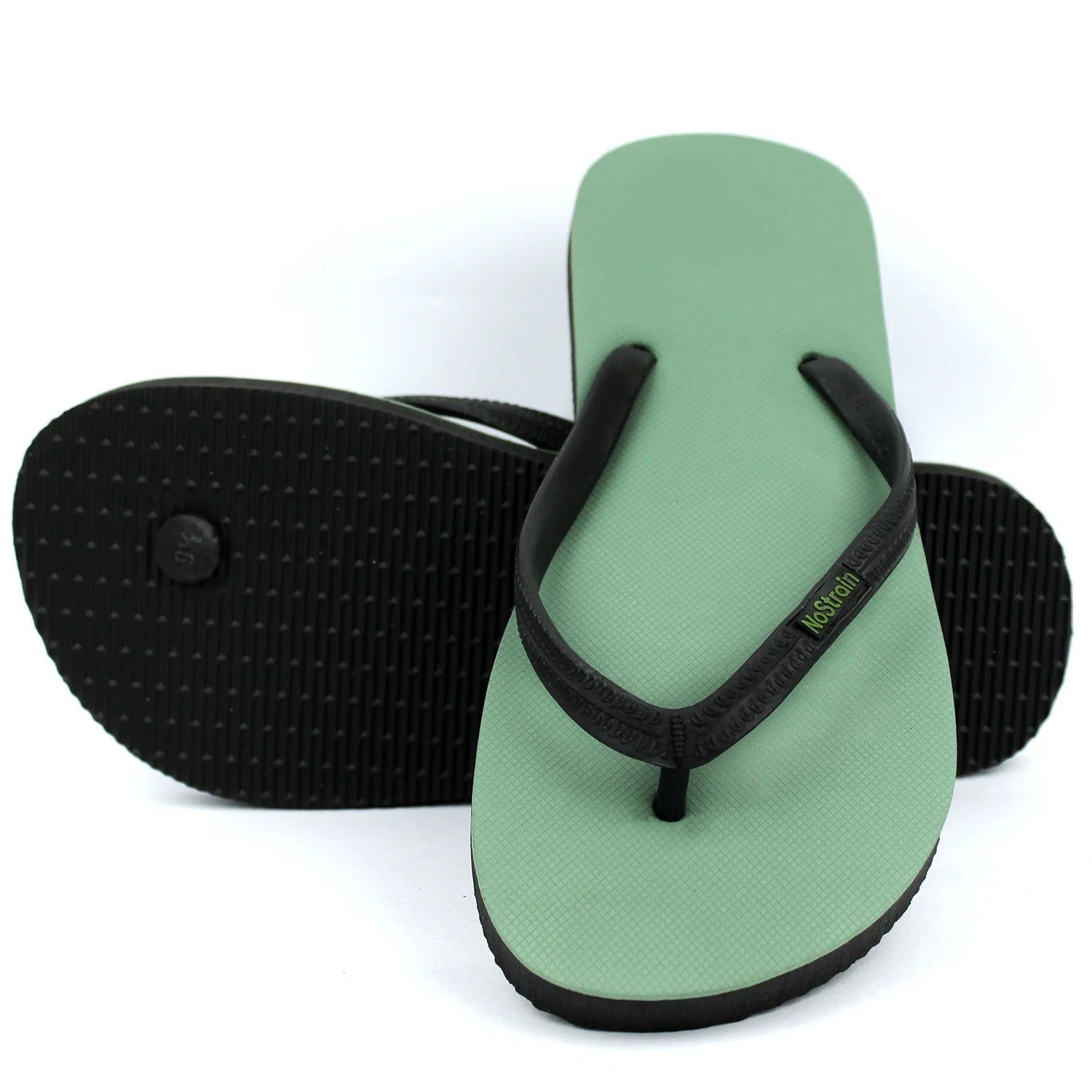 Olive Green & Black Flip-Flops (Women)