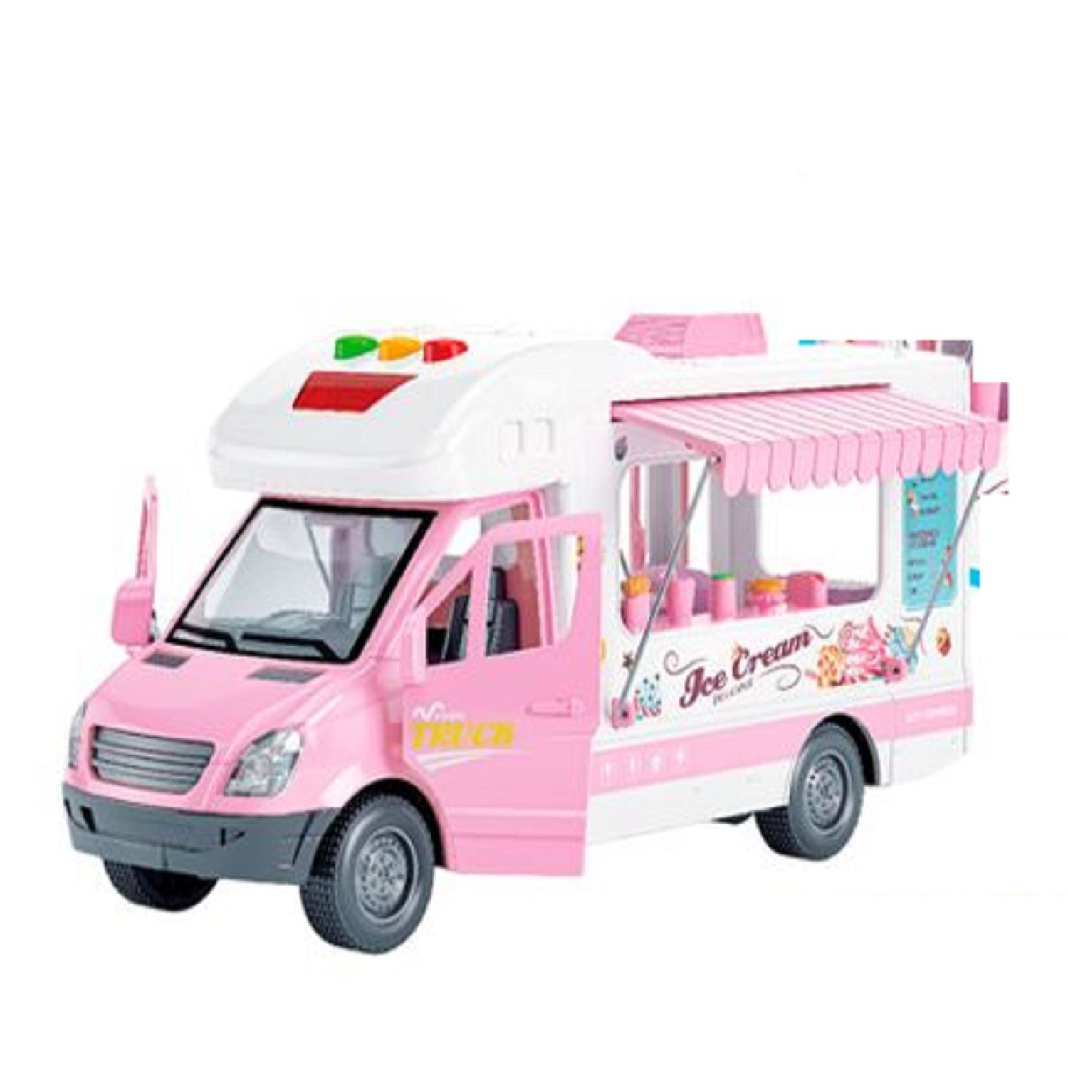 KTRS ENTERPRISE Van, Mini Motorhome Toy Die-cast Car Pullback Recreational Vehicle Pull Back Light Effects & Sound.