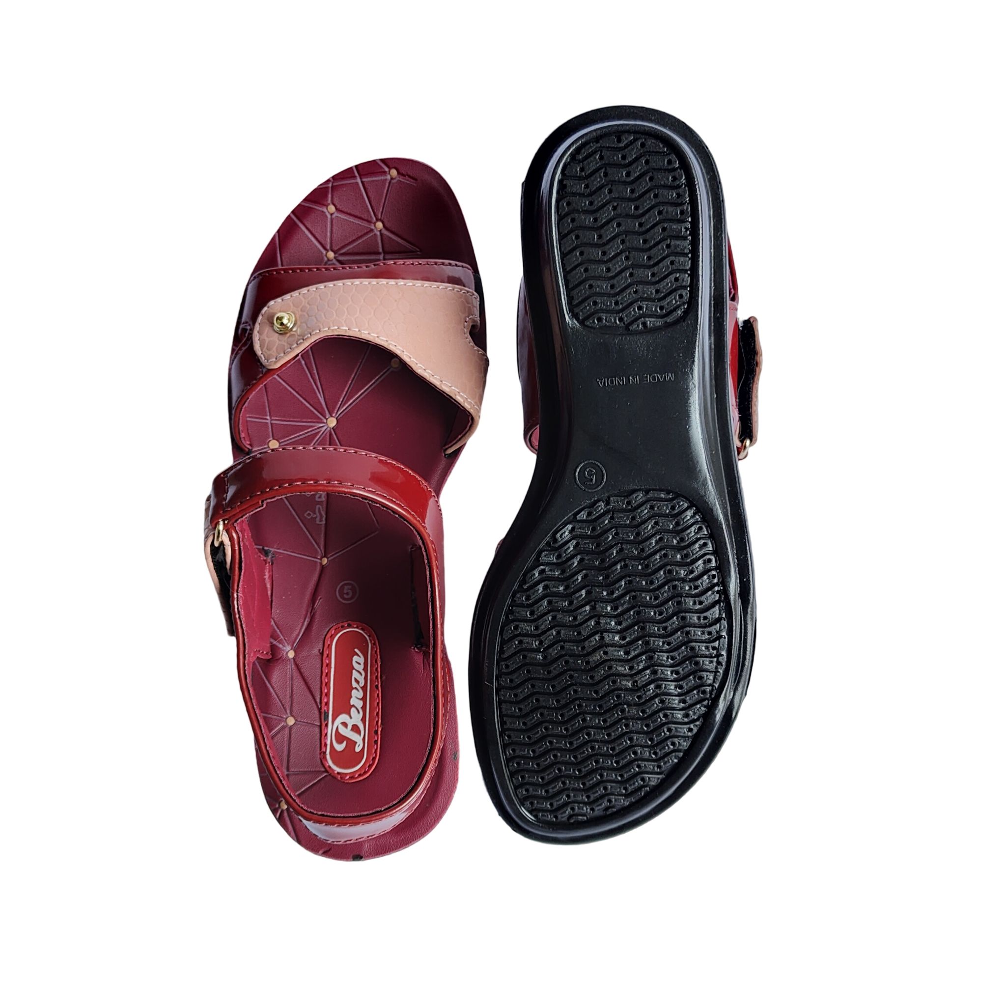 Benza Ladies Footwear Cherry Red