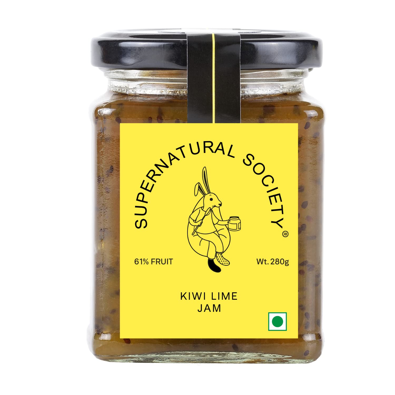 Supernatural Society - Kiwi Lime Jam 280g - Tangy Kiwi Twist with Nutrient Goodness | Natural Fruits and No Preservatives