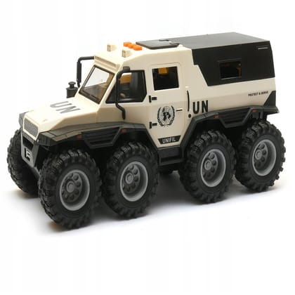 KTRS ENTERPRISE plastic 1/24 Alloy Car Model Toy Conqueror Shaman 8*8 Off-Road Vehicle Diecast Model With Sound And Light Pullback Car Toy