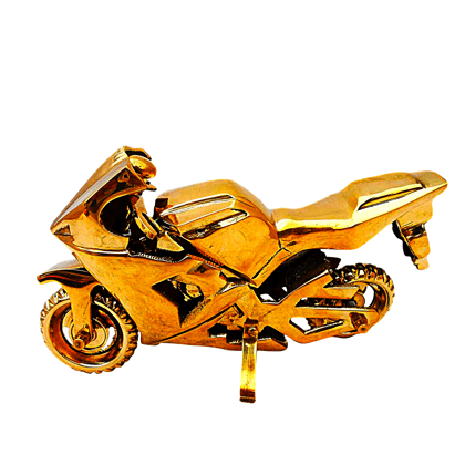 Brass Sculptural Art | Sports Bike Figurine | Statue for Showpiece | Classic Antique Finish | Sports Bike for Home Decor | Decoration for Office Counter