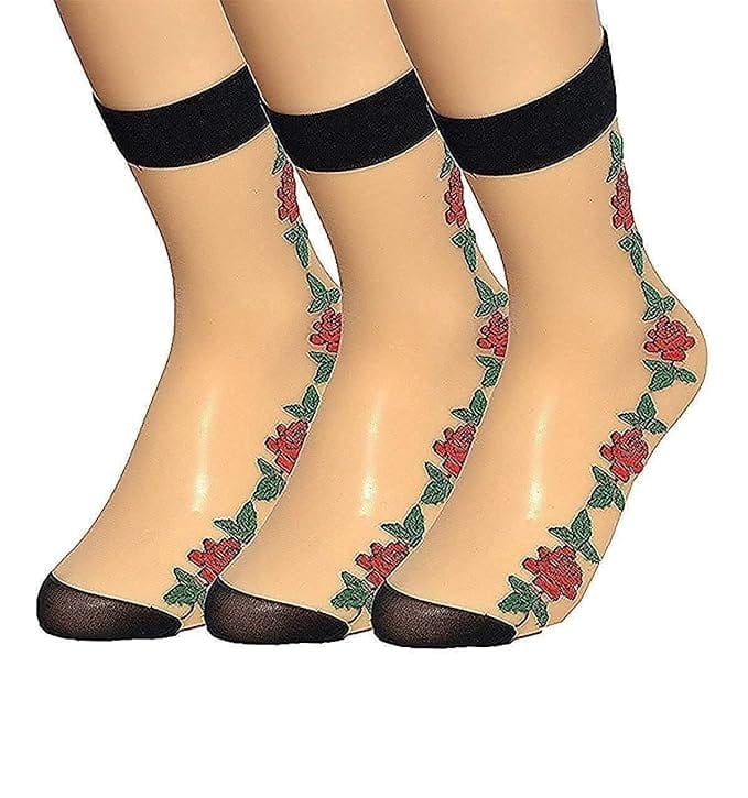 CHINTELS Women Floral Print Calf Length  (Pack of 3)