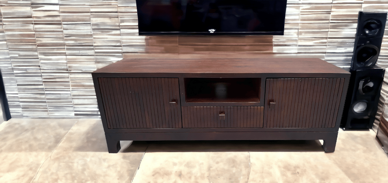 HeritageHarbor Acacia wood TV Cabinets By Orchid Homez