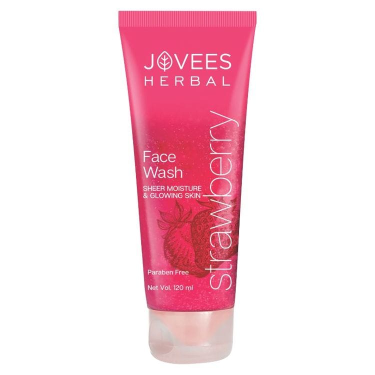 Jovees Herbal Strawberry Face Wash With Strawberry Extracts For Hydrating & Glowing Skin (120 ml)