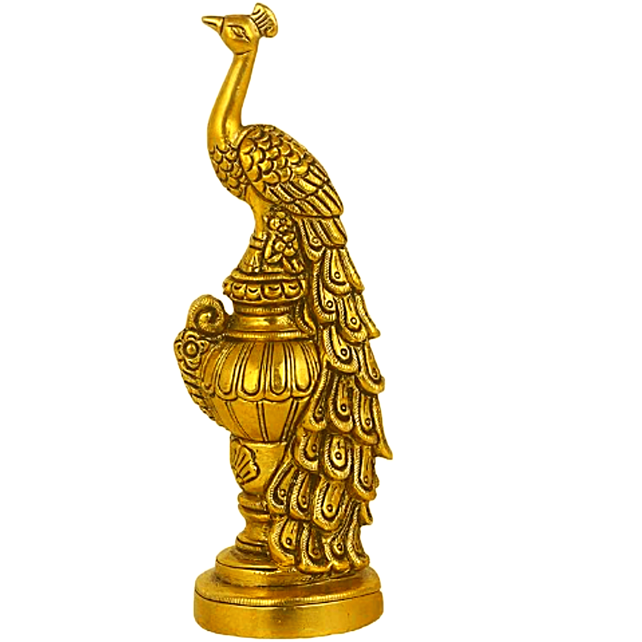 S H International Classic Peacock Statue Set Decorative Showpiece Beautiful Peacock Indian National Bird Brass Collectable Handicraft Showpiece Art