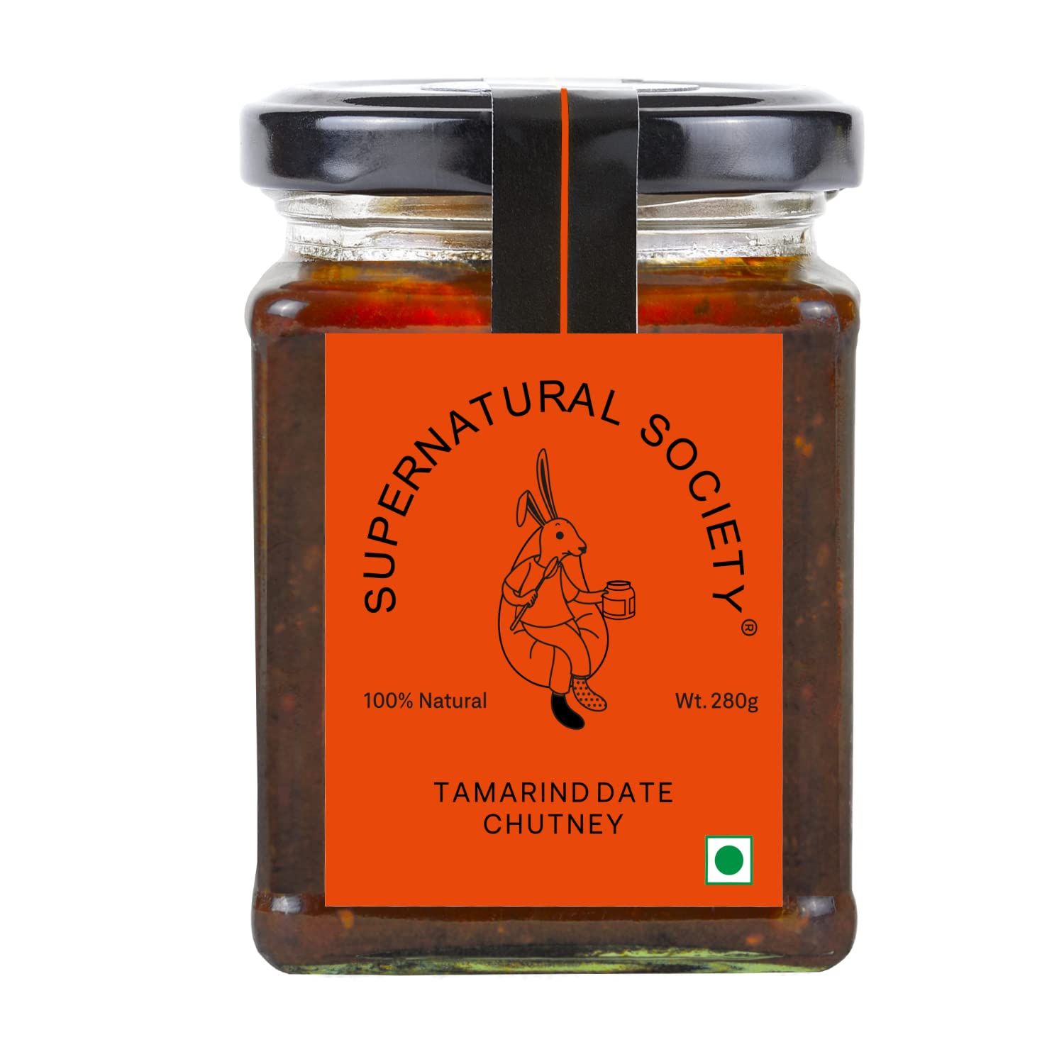 Supernatural Society - Tamarind Date Chutney 280g | Imli Khajoor Ki Khatti Meethi Chatpati Chutney | Tangy-Sweet Delight | Jain-Friendly, Naturally Flavorful, No Artificial Additives