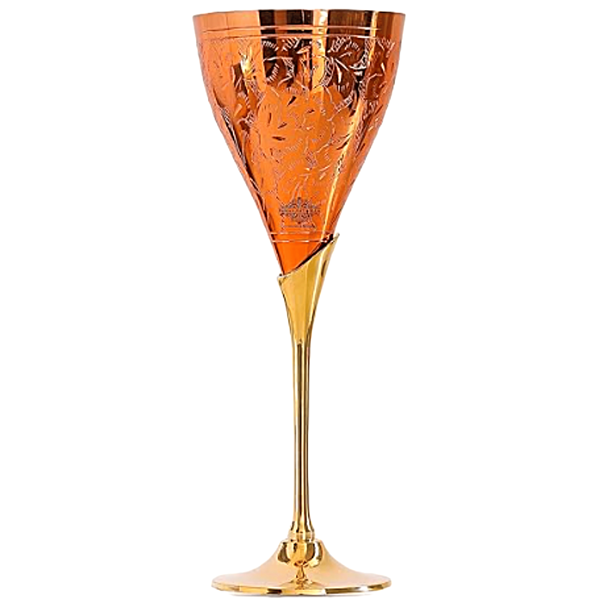 R D International | Brass Hand Craft Carving | Wine Glass with Brass Stand| Brass Hand Craft Carving | Brass Glass Glass With Handle | Volume 200 ML |  Brass Glass | Gift |Serving Drinking Wine|