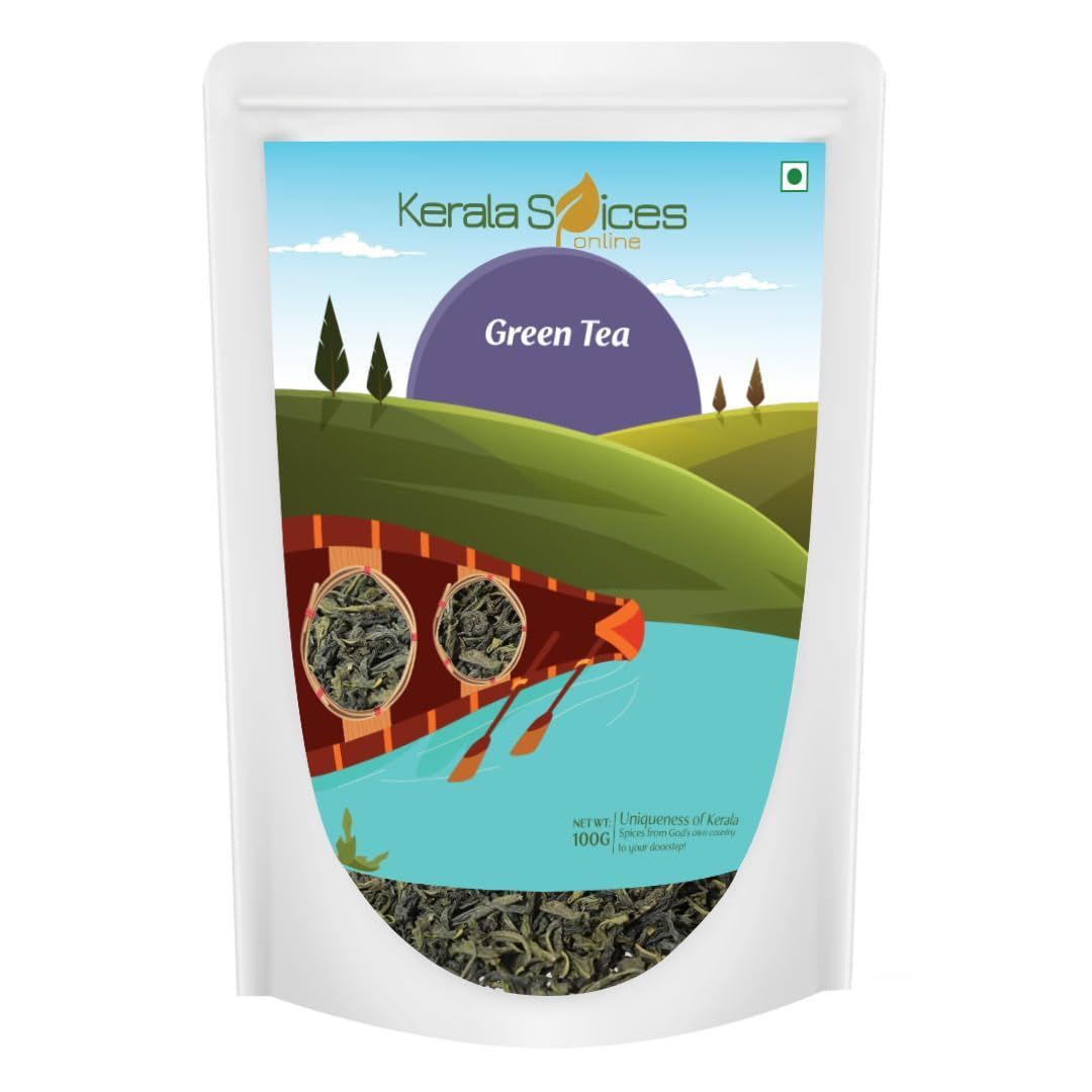 Kerala Spices 100% Pure and Natural Green Tea 100gm Garden Fresh Green Tea Leaves