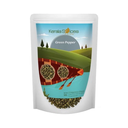 Keralaspicesonline Green Pepper Whole Kali Mirch Sabut Idukki Homestead Produce for Seasoning Garam Masala, Tea, Rice, Dishes (Pouch Packaging)-100 grams