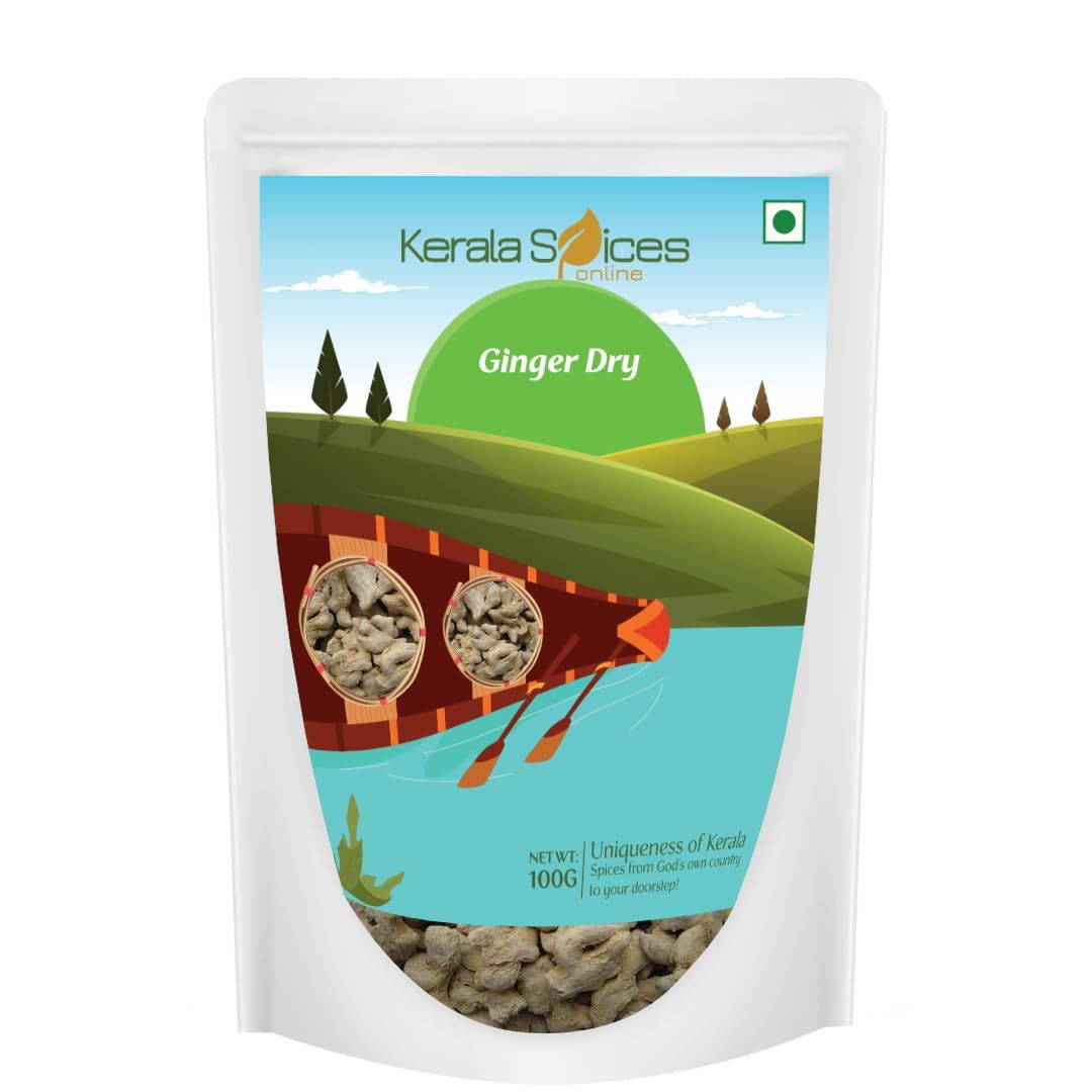 Kerala Spices 100% Natural Dry Ginger 100 gm Preservatives Free Adrak