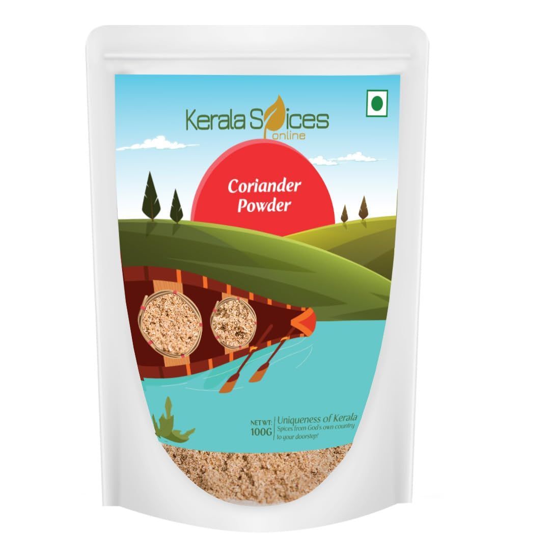 Kerala Spices 100% Natural Dhaniya Powder Artificial Color and Preservatives Free Coriander