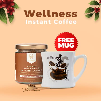 Original Wellness Instant Coffee - 50 gm Jar + Free Mug