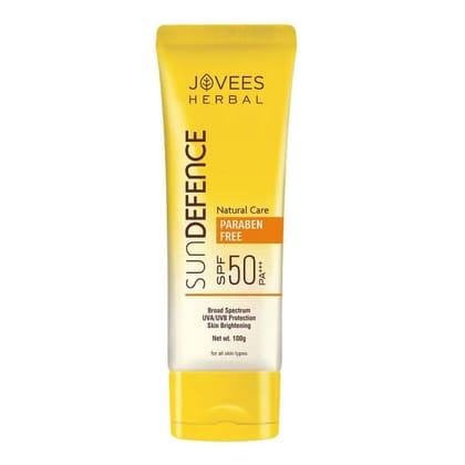 Jovees Herbal Sun Defence Cream SPF 50 PA+++ UVA/UVB Protection For All Skin Types (100gm)