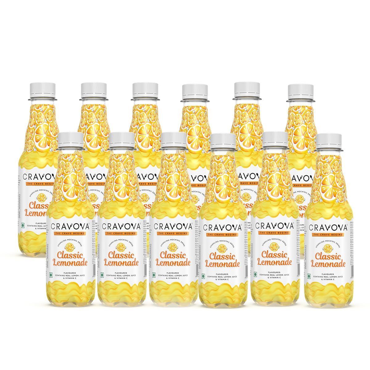 CRAVOVA - THE CRAVE BEGINS Fresh Lemonade Mojito Mocktails 300ml (Pack of 12)